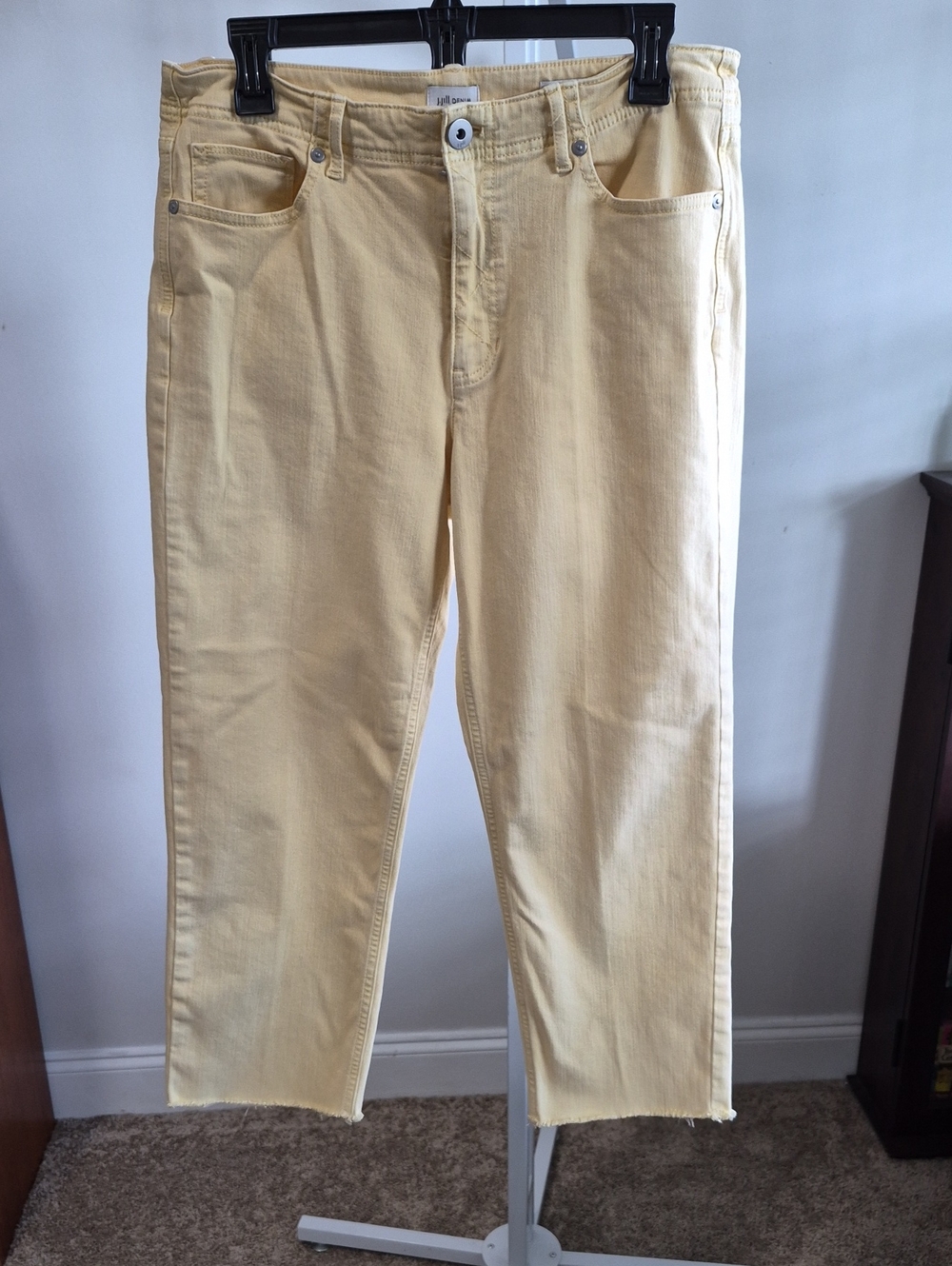JJill Denin Yellow High Rise Straight Leg Crop Size 12